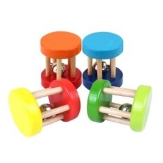 1Pcs Funny Wooden Bell Toy Light Color Bell Ring Hand Shaking
Toyfor Baby Kids Intellectual Educational Random Color