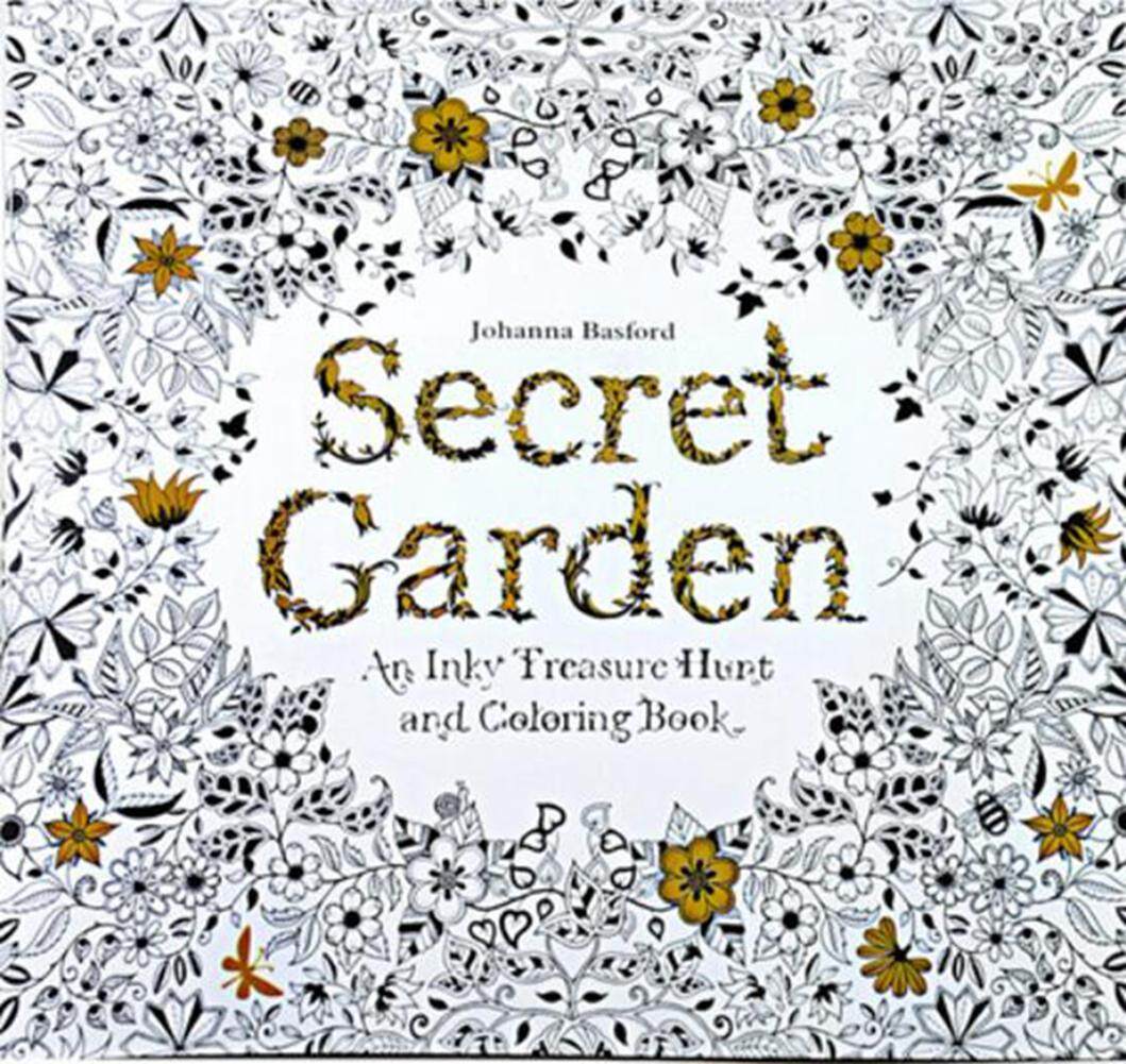 24 Halaman Secret Taman Versi Bahasa Inggris Dekompresi Dan Dilukis Dengan Tangan Warna Mewarnai Buku Sihir