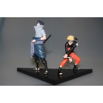 2 Pcs/set Naruto Uchica Sasuke + Uzumaki Naruto PVC Actionfiguremodel Mainan 14 Cm Tas OPP Tt024-Intl