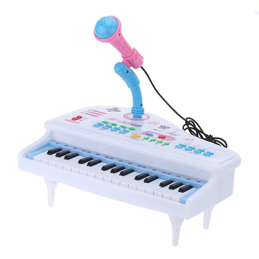 31 Tombol Multifungsi Mini Simulasi Piano Mainan dengan Mikrofon Listrik Keyboard Electone Musik Mainan Hadiah untuk Anak-anak Anak-anak-Internasional