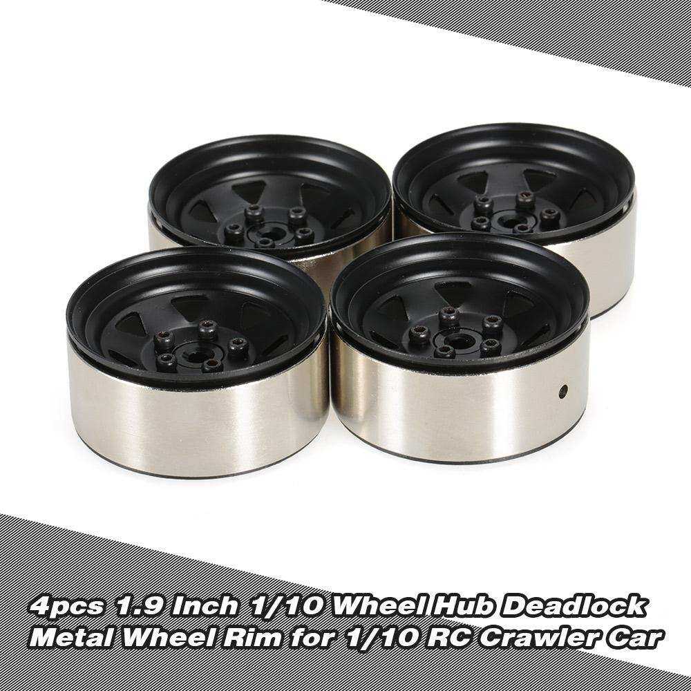 4 pcs 1.9 Inch 1/10 Roda Hub Deadlock Logam Roda Rim CC01 RCRUN RC4WD D90 Bagian 1/10 SCX10 Crawler untuk RC