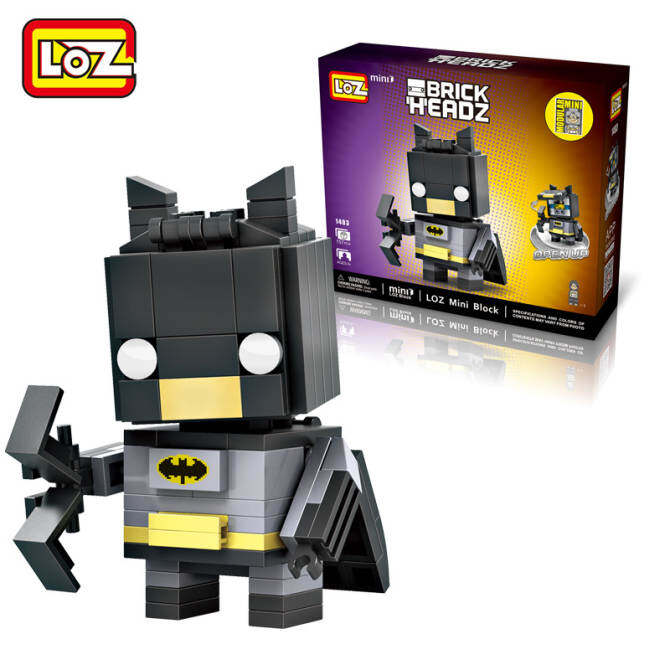 6PCS/SET LOZ Mini Blocks Brick Heads Figure Building Blocks toys Children Intelligence Models Building Christmas Quiz Toys For Children DIY 1403 (Batman+Batwoman+Robin+Harley Quinn+Joker+Poison Ivy) - intl