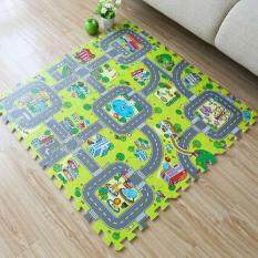 9pcs Baby EVA foam puzzle play floor mat,Education and interlocking tiles and traffic route ground pad