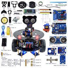 Adeept 3wd Bluetooth Smart Robot Car Kit For Arduino Uno R3, Line Tracking + Obstacle Avoidance Based On Ultrasonic Sensor + Android App Remote Control By Adeept Official