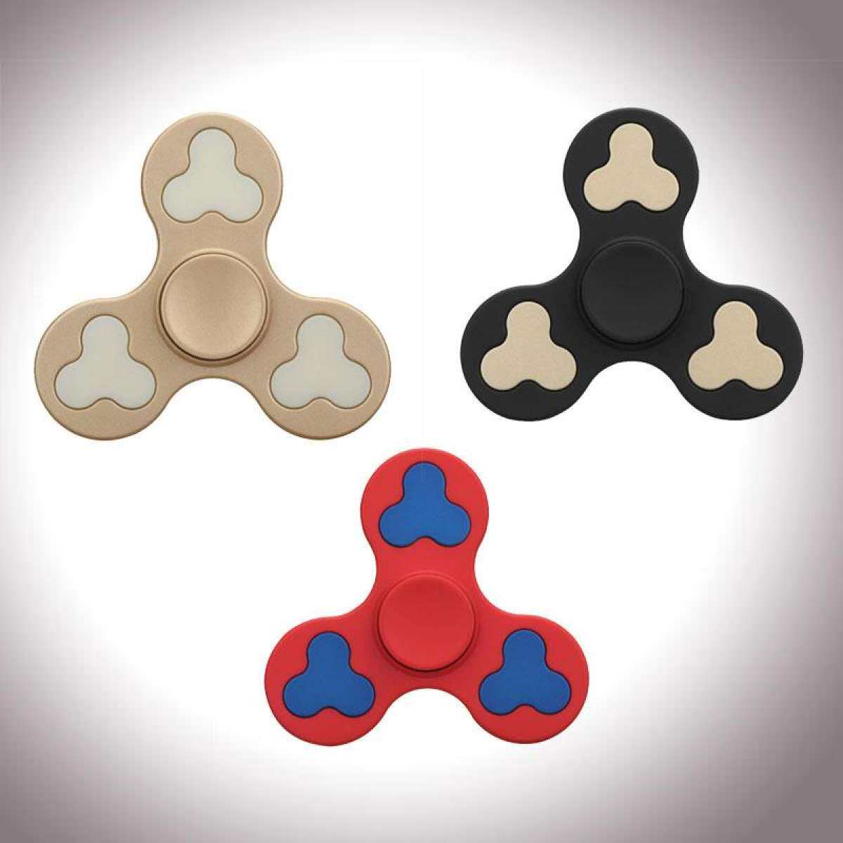 AUkEy Biaya Pengiriman 0 Fidget Plum Blossom Segitiga Spinner Jari Mainan untuk Anak-anak Menyenangkan Koleksi