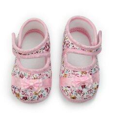 Baby Infant Girls Princess Warm Pink Bowknot Cotton Shoes Soft Bottom 9-18 Month – Intl – intl