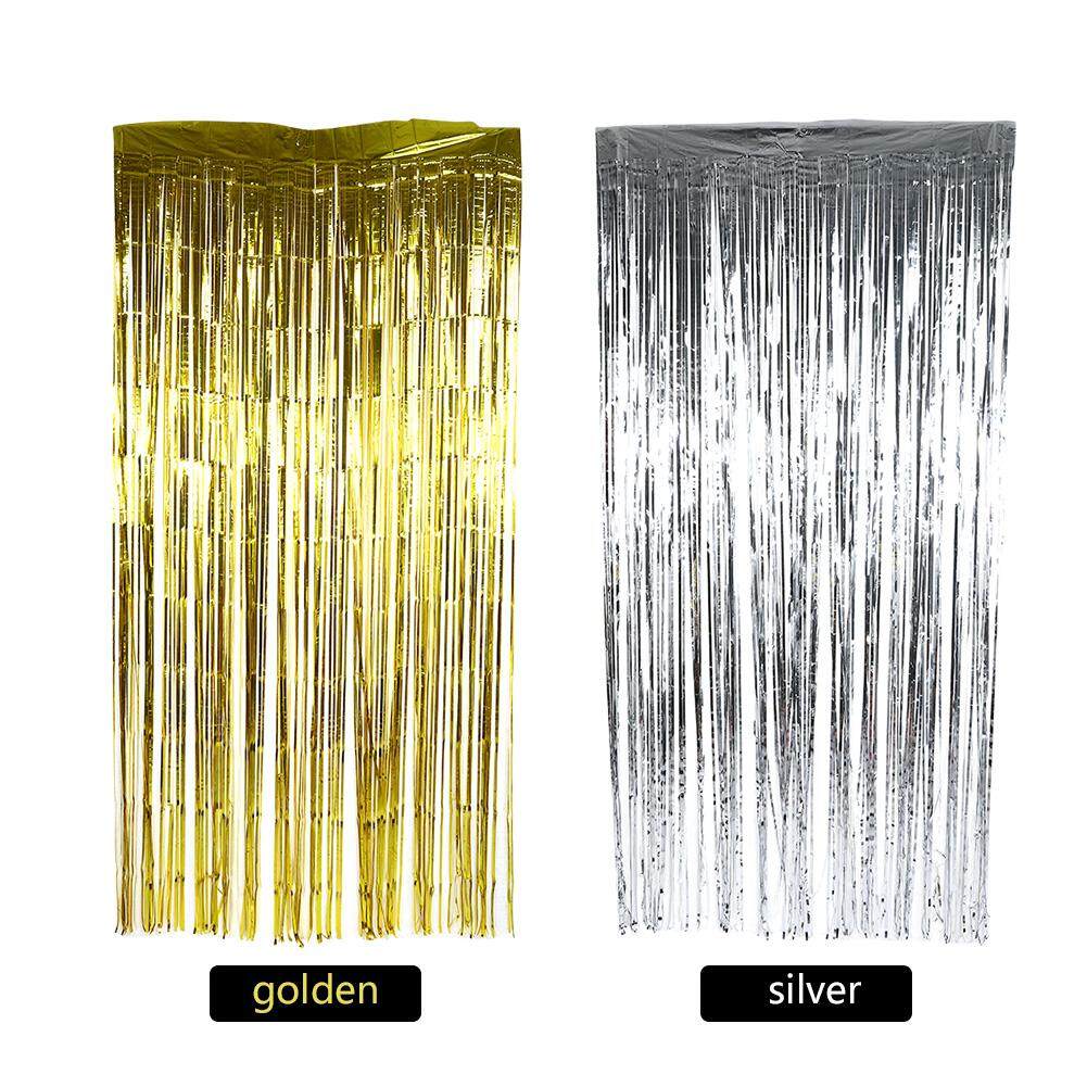 Birthday Wedding Party Reusable Foil Fringe Curtain Doorway Room