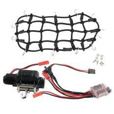 BolehDeals 1/10 RC DWN Warn 9.5cti Winch w/ Controller Luggage Net Rubber for RC4WD D90