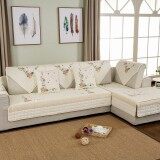 Sofa Cover Anti Skid Couch Slipcover Protecter For Dog Off white/_190x195cm