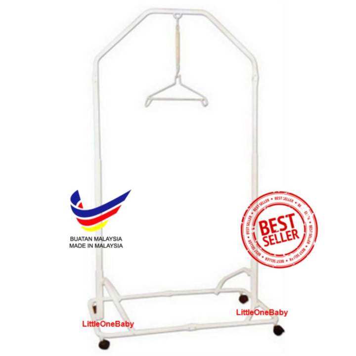 Buai Baby Local Premium Baby Safety Spring Cot Stand(Epoxy)Side Steel Bar Support -White