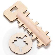 Child Kids Key Unlock Puzzle Intelligence Educational Toys Pre-school Wooden Toy
