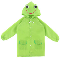 Children Kids Cartoon Animal Pattern Rain Coat Waterproof Raincoat Green Frog By Stoneky