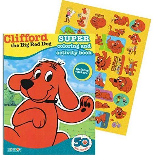Clifford The Besar Merah Anjing Giant Mewarnai Buku dengan Stiker (144 Halaman)-Internasional