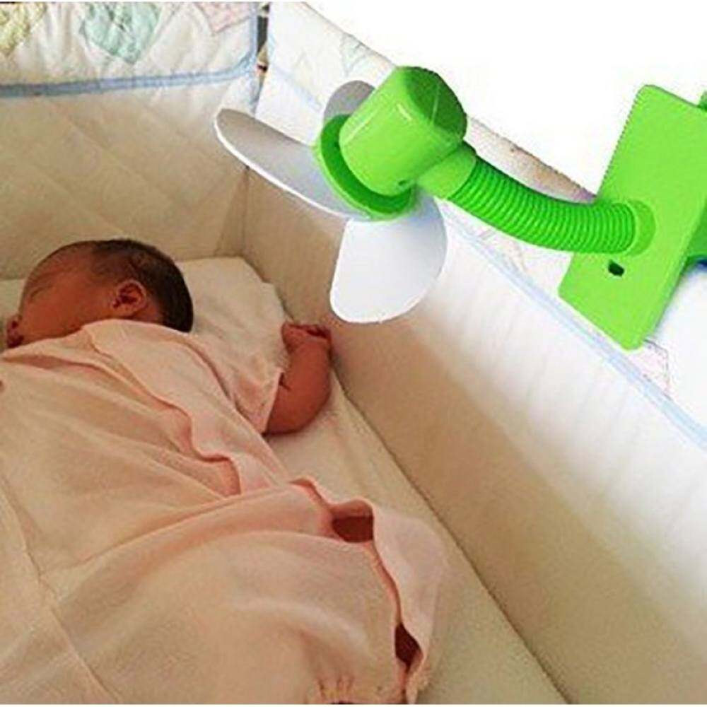 【Quickly Delivery】【BABY store】New Arrival Clip-on with USB Mini Stroller Fan for Baby Cots Playpens (Blue) Singapore