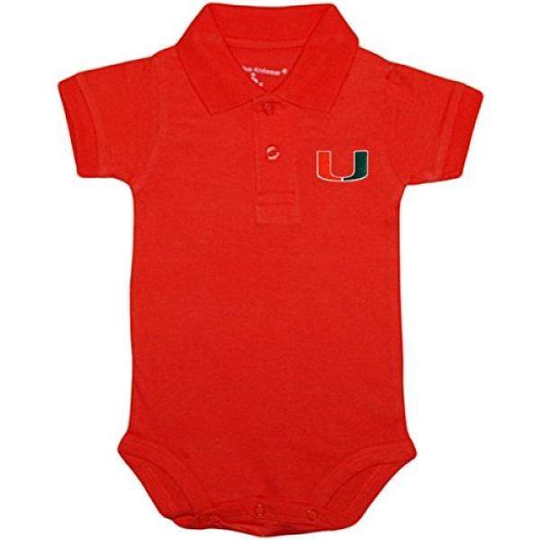 Pakaian Rajutan Universitas dari Miami Hurricanes Tide Baru Lahir POLO Bodysuit, 0-onths, Oranye-Internasional