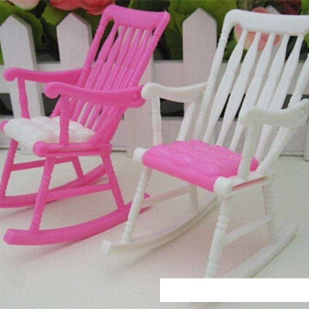 Lucu Rumah Boneka Nursery Furniture Kursi Goyang Anak Mainan Acak Warna-Internasional