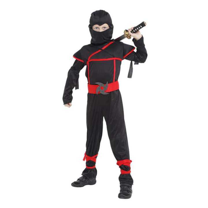 EOZY Halloween Kids Boys Stealth Ninja Costumes Halloween Party Children Assassin Cosplay Costume Stage Performance Apparel Size M