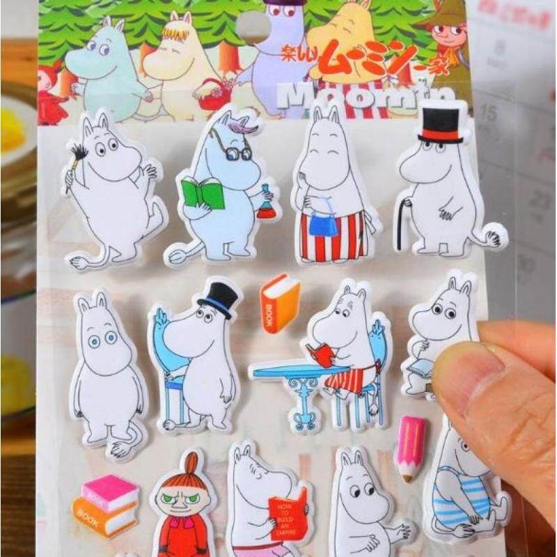 Fengsheng Cute Cartoon Stickers Set 4 PCS DIY Noctilucent SelfAdhesive Stick On Diary Book - intl Singapore