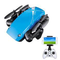 Folding Remote Control Four-axis Aircraft Mini Remote Aircraft Image Echo Drone (Blue)