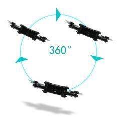 FPV Kamera RC Quadcopter Mainan dengan Video Langsung-Fleksibel Lipat Aerofoils Aplikasi dan Kontrol Ponsel Wifi UAV 6-Gyro AS Sensor Gravitasi RTF Mainan Helikopter untuk anak Laki-laki Hitam