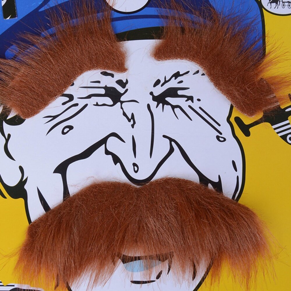 Funny Costume Party Halloween Beard Facial Hair Disguise Black Mustache Party Decoration Brown - Intl By Flying Cloud