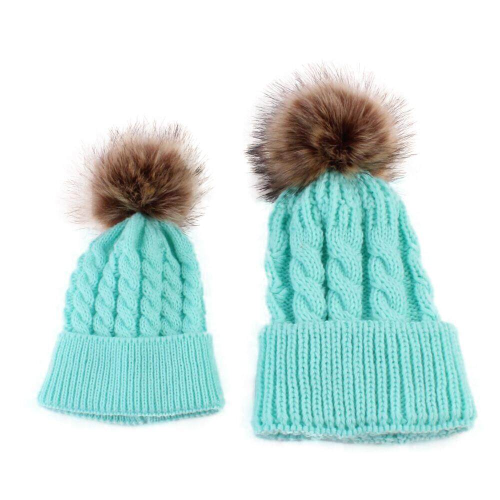 Gouldshop MoM dan Bayi Knitting Jauhkan Hangat Topi-Internasional
