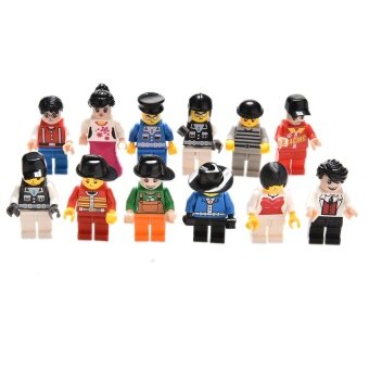 Grab Bag Minifigures Toys Figures Men People Blocks Toys Set of 12