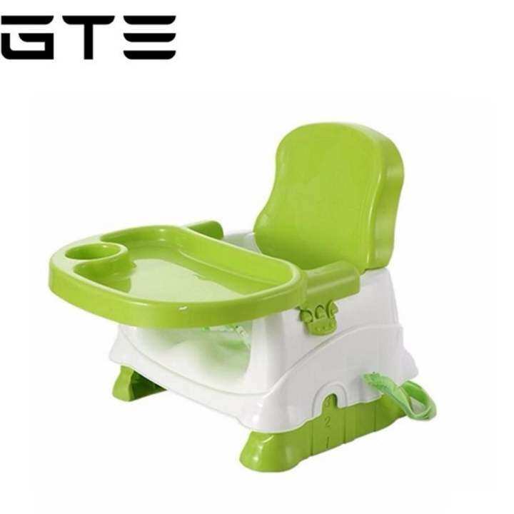 GTE Baby Booster Seat / Portable Baby Dining Chair and Table - Light Green - Fulfilled by GTE SHOP