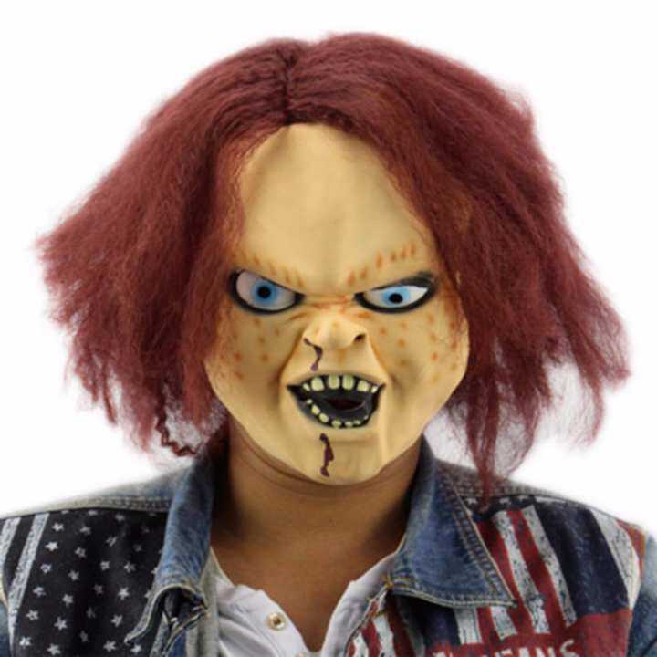 Horror Latex Mask for Child Play Chucky Action Figures Masquerade Halloween Party Bar Supply