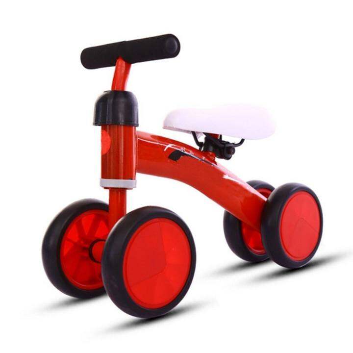 Kids Baby 4 wheel Balance Bike Push Trainer Toddler Bicycle Walker Ride On Toy