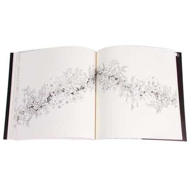 LALANG Secret Garden Coloring Book 48 Pages Black And White