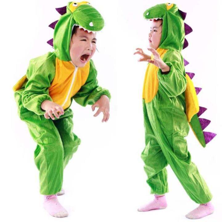 Lemon Cartoon Children Kids Costume Cosplay Clothes Animals Performance Props Halloween Jumpsuit For Boy Girl ( Dinosaur , Size: Xl )