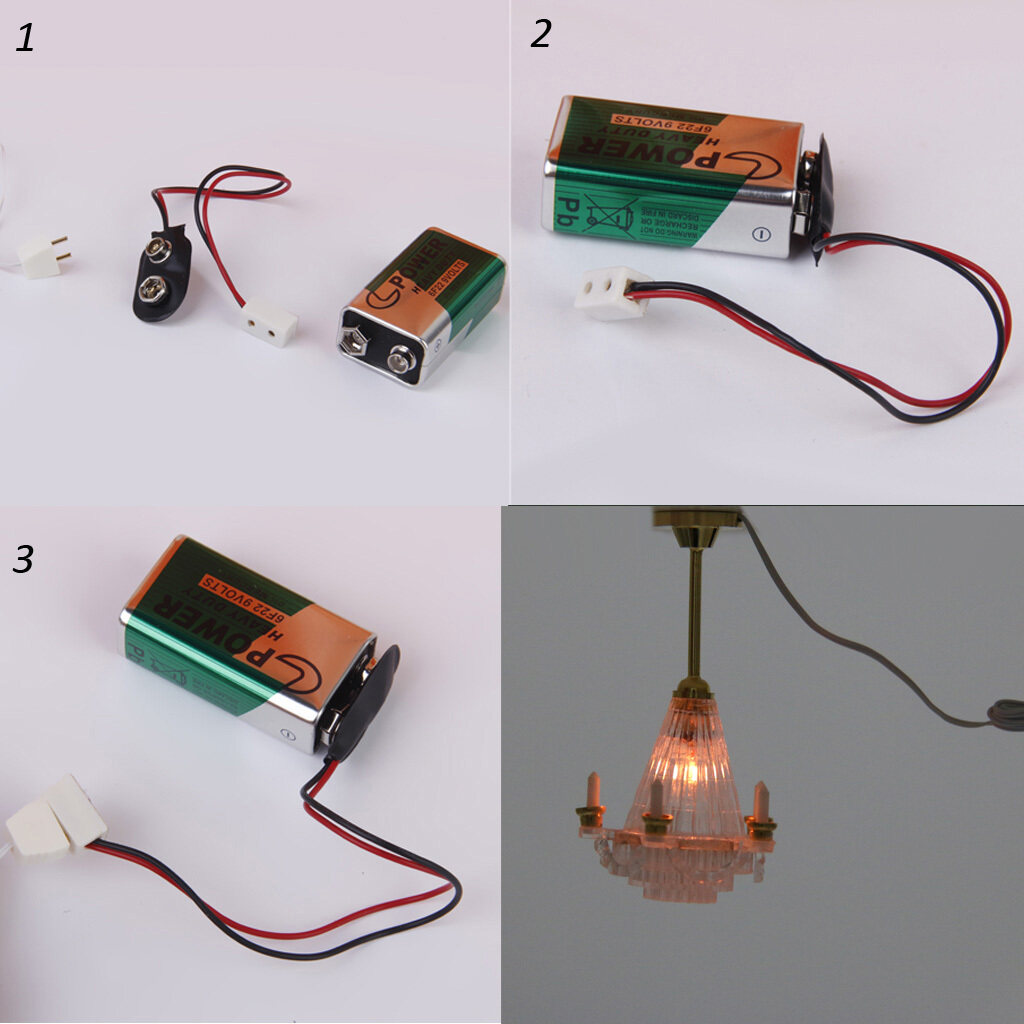 Miniatur LED Chandelier Ceiling Lighting Lampu W/5 Lilin-Internasional
