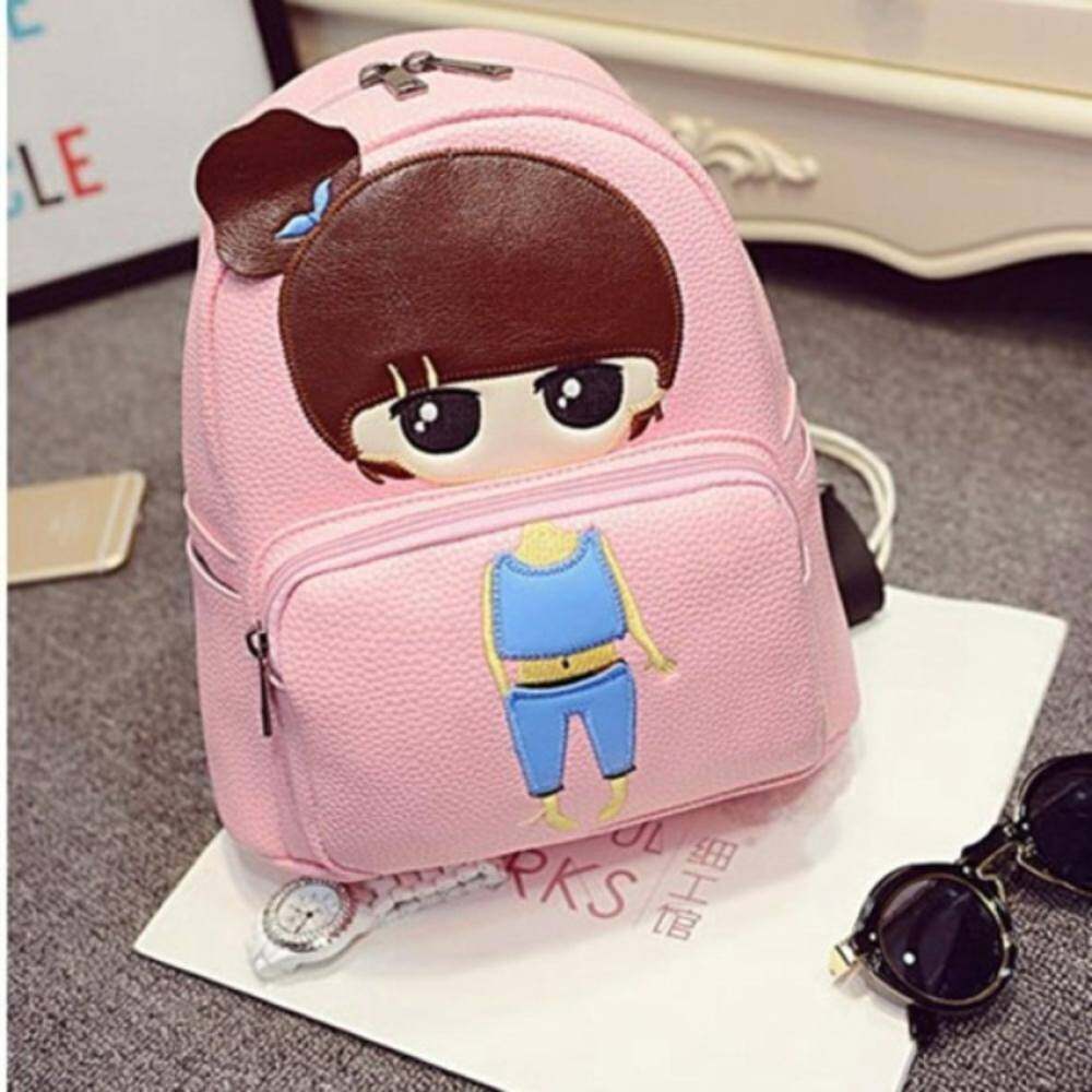 New Cartoon Little Girl PU Leather Shoulder Bag Cartoon Series Backpack Children Student Bag Little Girl 23×13×26cm