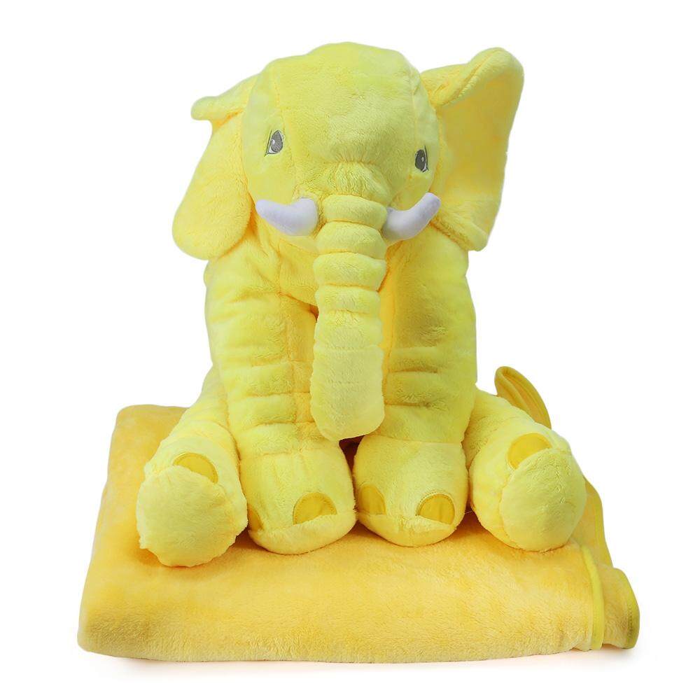 Stuffed Lucu Simulasi Giant Gajah Mewah Doll Mainan Bantal dengan Hadiah Ulang Tahun Natal Selimut-Internasional