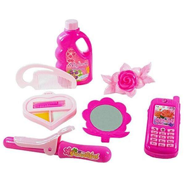 Tuktek Anak-anak Pertama Fashion Girl 7 Piece Gaya Rambut dan Makeup Kecantikan Set Mainan Bermain-Intl