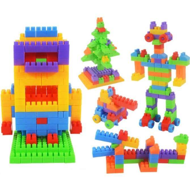 Wang Wang Toko 416 Pcs Diy Batu Bata Set Mainan Pendidikan Anak-anak Pas Batu Bata Blok untuk Perempuan dan Anak Laki-laki- internasional