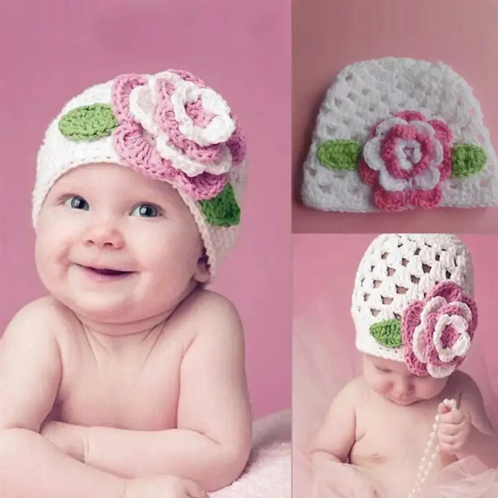 white infant hat