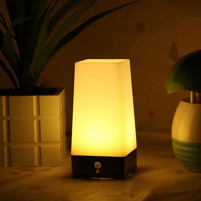 Wireless Motion Sensor Bedroom Night Light Battery Powered Led Table Lamp - Intl By Blossom Mall