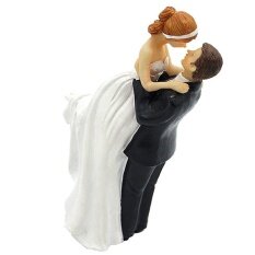 Veecome Lingstar Percintaan Pernikahan Hiasan Kue Figurines Pasangan Bahagia Bride dan Groom Resin Dekorasi 3*3*6 Inci untuk anak-anak
