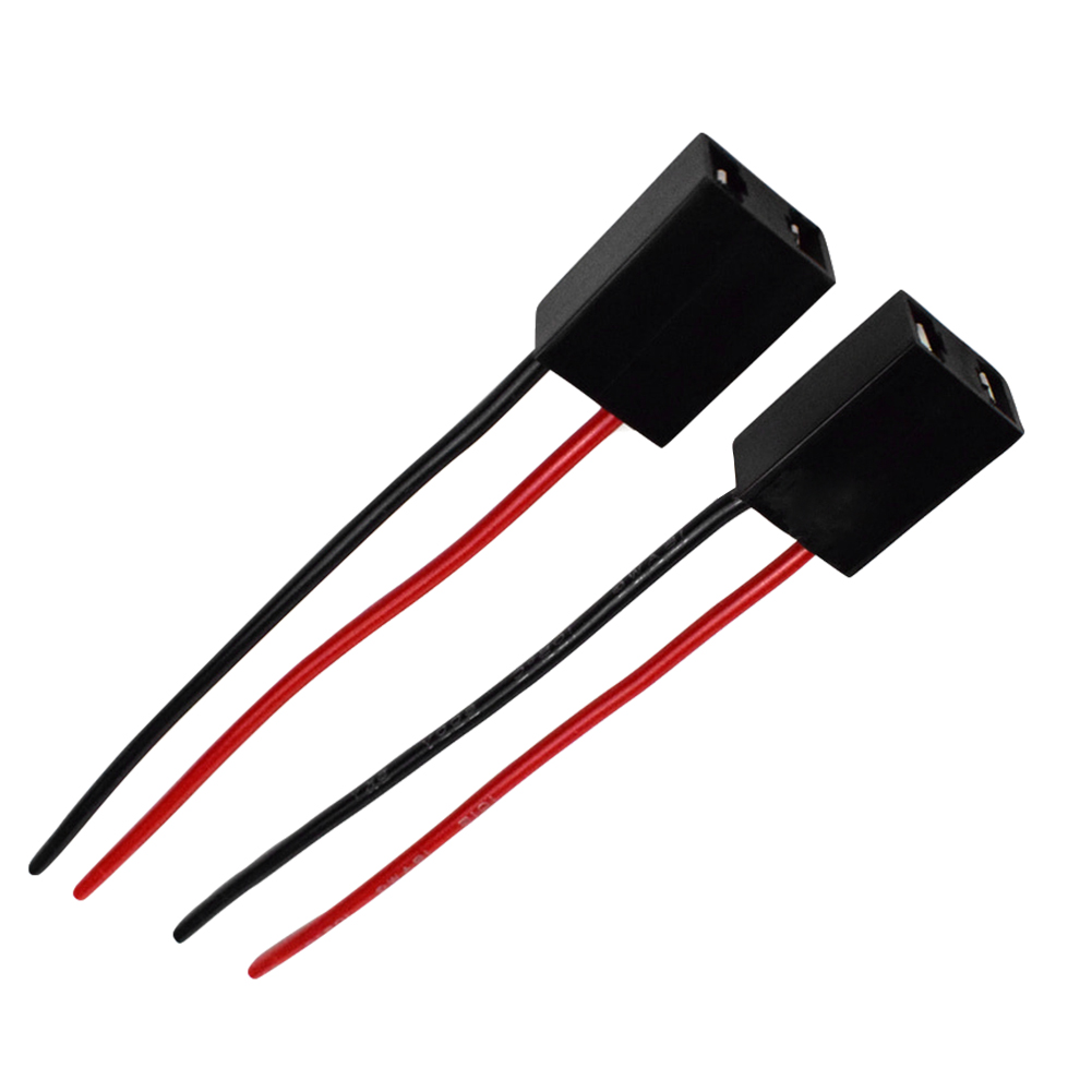 1 Pair H7 Bulb Socket Female Adapter Connector for Car Headlight Fog Lamp