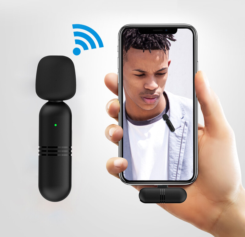 M23 One For Two Wireless Lavalier Microphone Mini Plug-Play Wireless Mic for YouTube Facebook Live Stream TikTok Video Recording Vlog