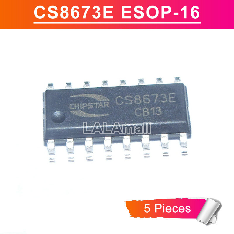 5pcs cs8673e cs8673 esop-16 sop-16 smd 80w class-d audio power amplifier chip ic new original