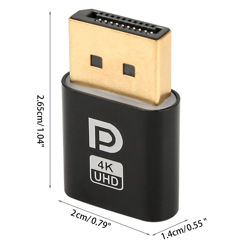 DP Dummy Plug Virtual Display Adapter Edid Headless DP 4k Display Emulator Virtual Displayport Accessories Ghost