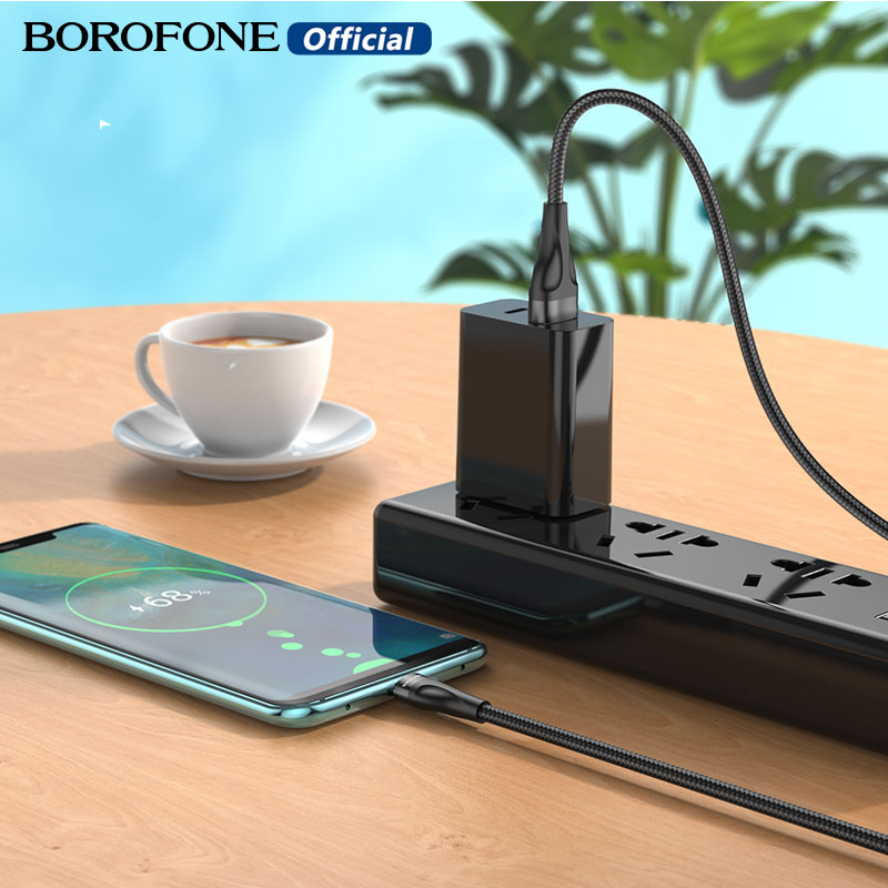 BOROFONE BX61 Fast Charging 3A/2.4A Data Cable For Lightning Type-C Micro For iPhone HUAWEI OPPO ViVO Xiaomi Samsung Redmi USB Cord 1M Cable