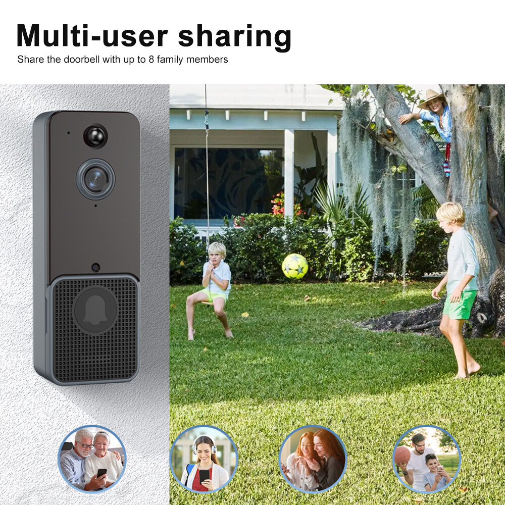 DM Chuông Cửa Video Không Dây Thông Minh T6 Chuông Cửa WIFI Liên Lạc Trực Quan Kỹ Thuật Số Chuông Cửa Điện Tử Chống Nước An Ninh Gia Đình