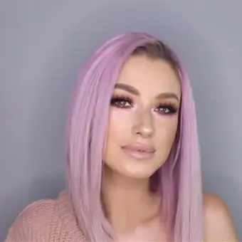 Synthetic Short Bob Light Purple Natural Hair Female Women Wig