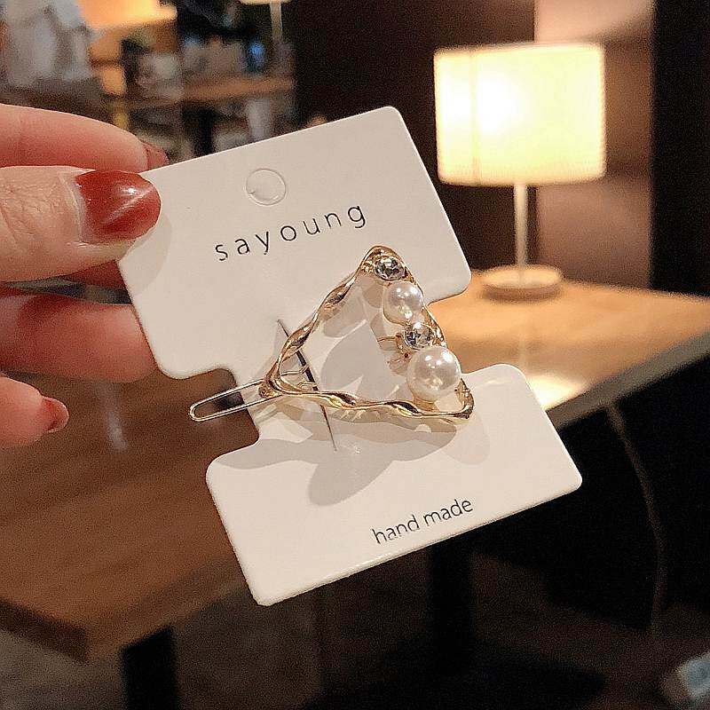 1PC Popular Korea Imitiation Pearl Hair Clip Snap Barrettes Women Girl Handmade Pearl Flowers Hairpins Hair Accessories