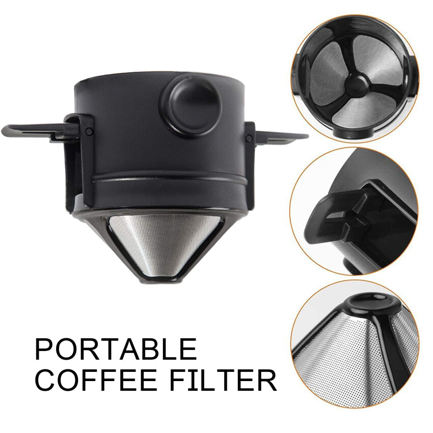 Bộ Lọc Cà Phê Bằng Inox, Giá Để Cốc Lọc Cà Phê Tái Sử Dụng, Bộ Lọc Cà Phê Vĩnh Viễn, Có Thể Dùng Để Lọc Cà Phê Và Trà