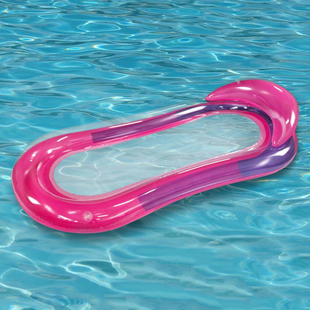 PVC Inflatable Hammock Bed Foldable Water Floating Bed Leak Proof Nozzle Durable Waterproof Wear Resistant Swimming Pool Accessories